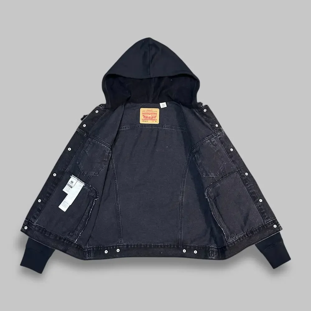 Levi’s Vintage Fit Black Denim Hoodie Jacket - Size M